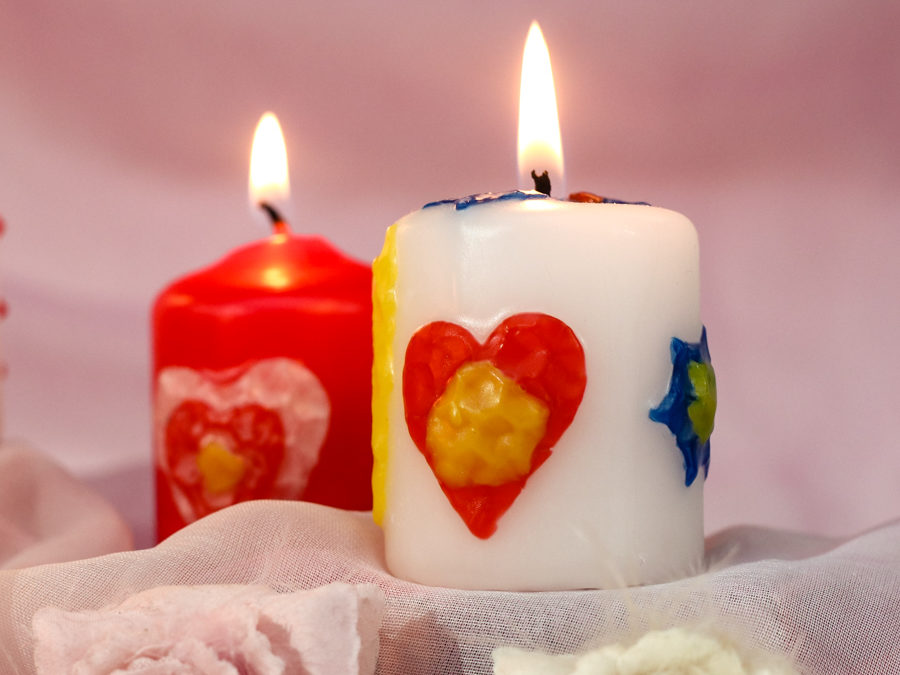 Decorated candles