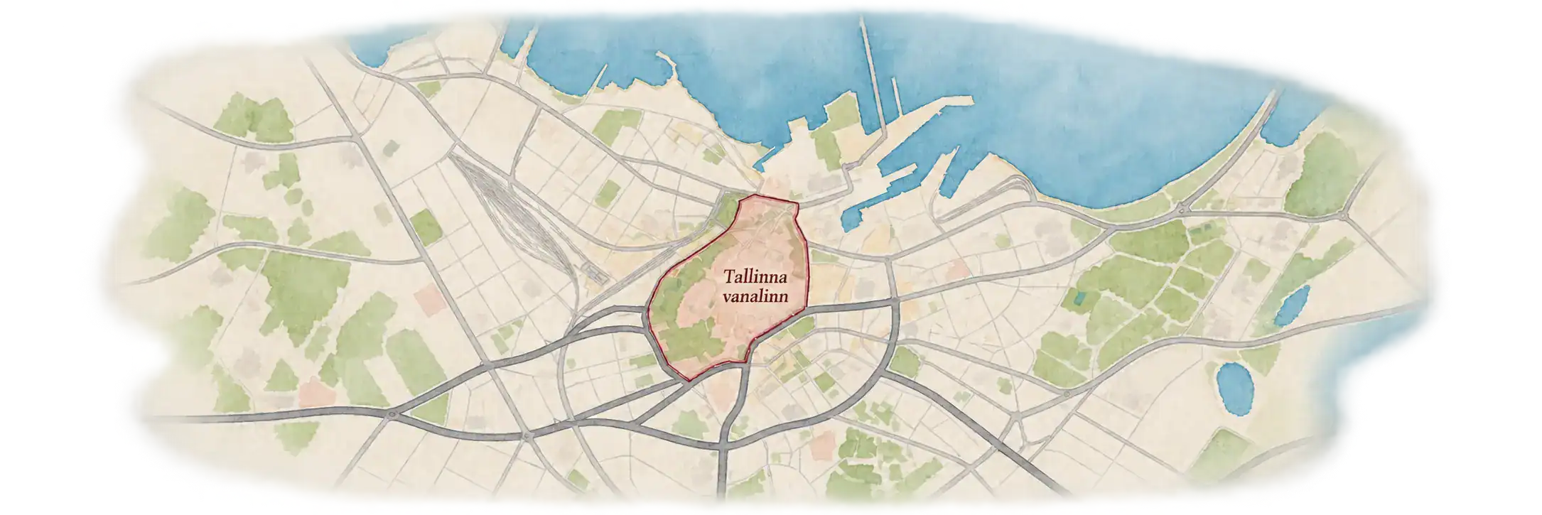 Tallinnan vanhakaupunki kartta